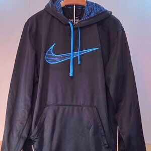 Nike Therma-Fit Black & Blue Pullover Hoodie – Men’s XL